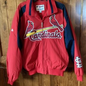 Mens Majestic Cardinals coat size large